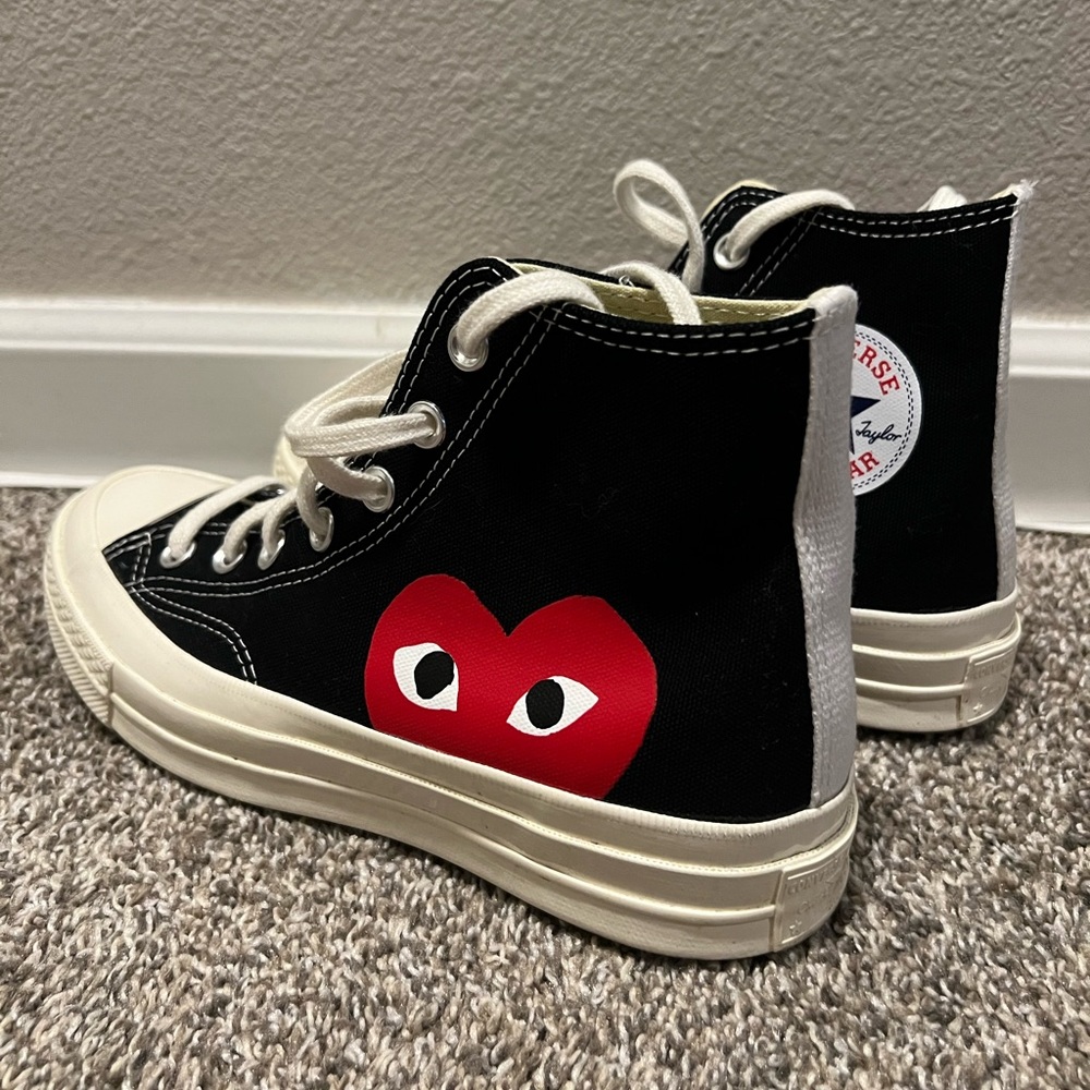 Converse X Comme Des Garcons Black Hightops Women Size 7